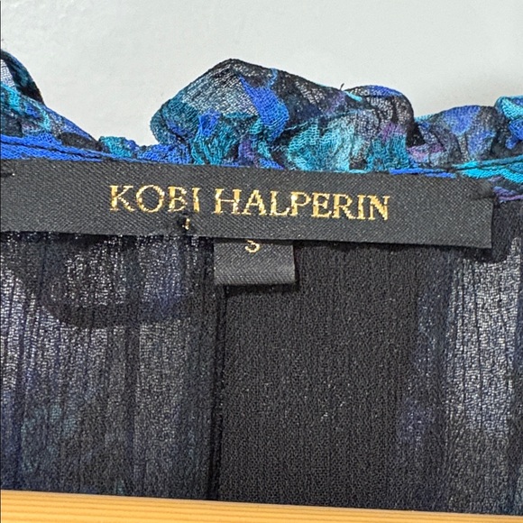 Kobi Halperin Paisley Printed Ruffled Long Sleeve Blouse, Size S - Picture 8 of 15